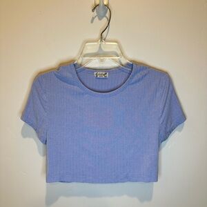 Free People Lilac Ribbed Crop Top Size Small